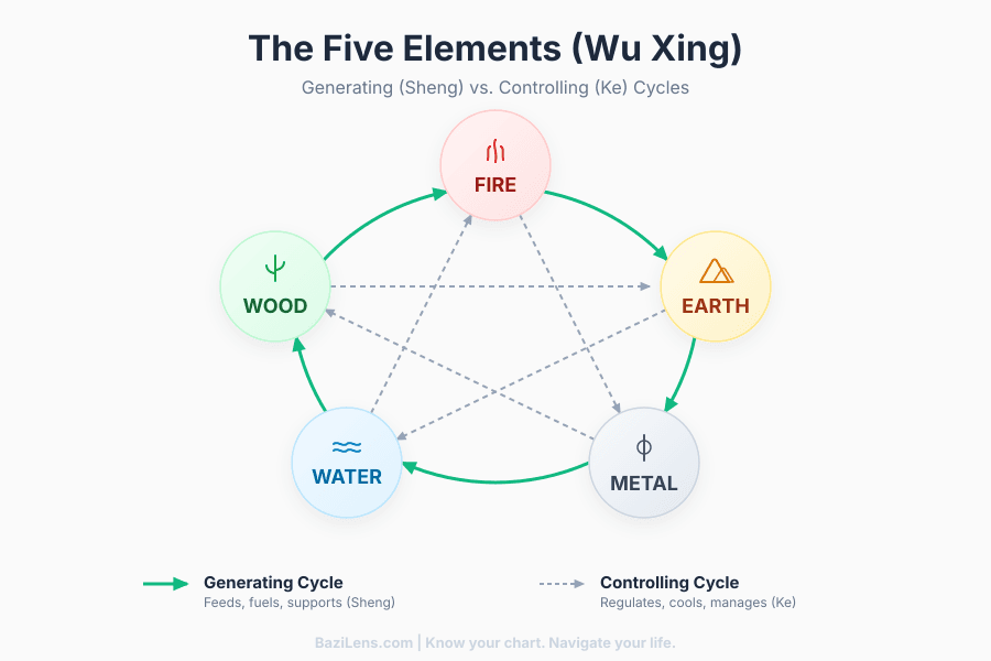 The Five Elements Feedback Loops